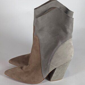 Dolce Vita Taupe Tall Boots – Western Style, Women’s Size 7.5, Stacked Heel Comf